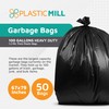 PlasticMill Heavy Duty Trash Bags - Black Garbage Bags -