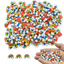 300 Pcs Mini Rainbow Erasers for Kids, Cute Rainbow Erasers Bulk Classroom Erasers St. Patrick's Day Pencil Erasers for Kids Party Favor Home School Work Classroom Rewards Prizes Gifts