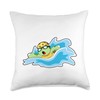 Turtle Swimming Swimming goggles Summer Throw Pillow