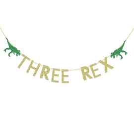 Three Rex Banner,Dinosaur Banner, 3rd Birthday Banners,Dinosaur Birthday Party Banners,3rd Birthday Decor
