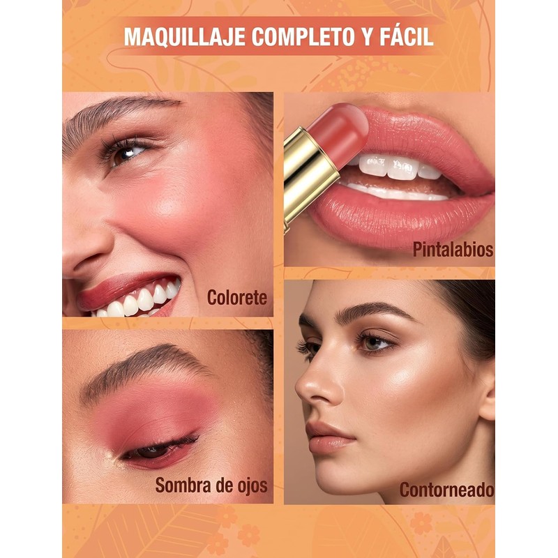 Erinde Rubor y Bronceador Cremoso Multiusos, Barra de Maquillaje 2
