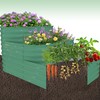 3-in-1 Green Galvanized Steel Raised Garden Bed Kit – Convertible