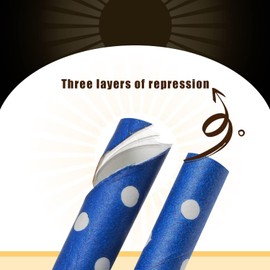 qiqee 150pcs Blue Paper Straws for Drinking Disposable Straws Disposable Straws Bulk (10 Color)