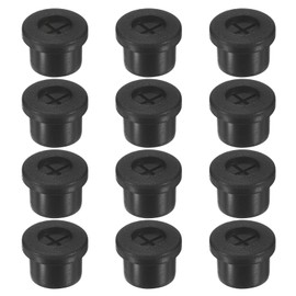M METERXITY 12-Pack Rubber Grommets for Wiring 12mm Desk Grommet Double-Sided Flexible Cable Cord Grommet Desk Hole Cover for Cables/Wires Through Protection Cable Grommet [Black]