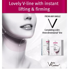 vela contour Double Chin Remover Face Lifting Firming V line Chin Up - 5 patches VELA CONTOUR