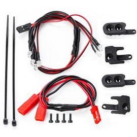 JGGZONE Ascent-18 RC Front Rear LED Light Lamp, RC Car LED Lights Kits for Spotlight Headlight Taillight for Redcat Ascent-18 1/18 Scale RC Rock Crawler Upgrades Replacement Parts