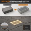 Solar Paver Lights 4x8, Driveway Lights, IP67 Waterproof, 3 Colors,