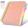 Hardcover Spiral Notebook journal with Removable Dividers Tabs, 300 Pages