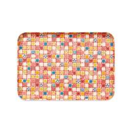 Tatsukraft Yuzen Washi Tray, M, 13.0 inches (33 cm), Plum Cherry Blossom Lattice, Dishwasher-Safe Tray, Fashionable Plastic, Large, Small, Large, Deep, Square, Rectangle, Western, Japanese, Modern,