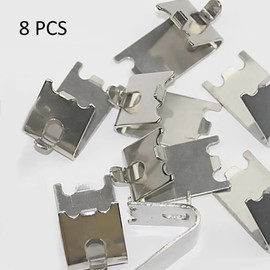 Commercial Refrigerator Parts - Shelf Support Stainless Steel Clips, High-Strength Metal Freezer Shelf Replacement Clip Brackets, Pack of 8