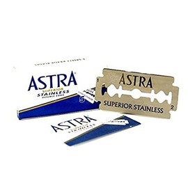Astra Blue Superior Stainless Double Edge Razor Blade - 50 Ct