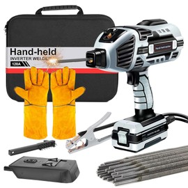 Portable Welding Machine Handheld Welder: IGBT Inverter Hand Held ARC Welder Gun with 6 Variable Current Adjustment - Welder Machine 110v Electric Welding Equipment for 3/32"-1/8" Wire Rods (Grey)