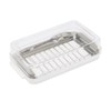 Stainless Steel Butter Cutter Box Cheese Storage Container with Transparent