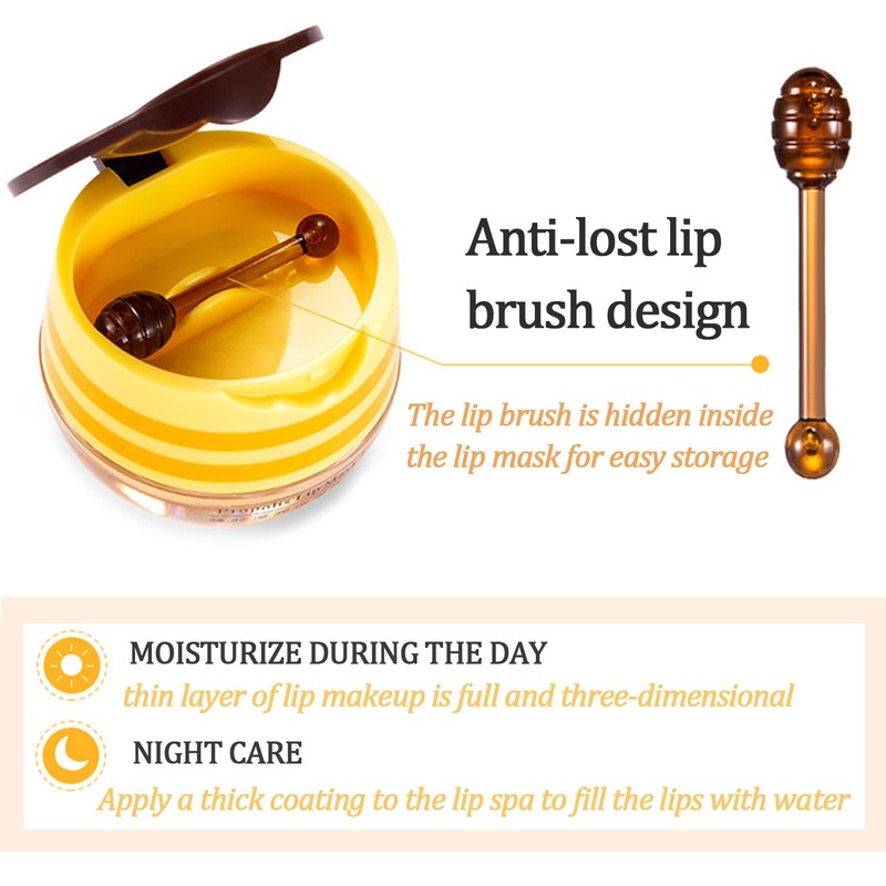 Bee Balm Lip Balm Honey Pot, 4 Pack Honey &