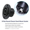 SUNNAREPOON 2 Sets 8 Pole Speakon Connector Kit, 8 Pin