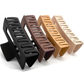 QAIMER QAIMER hair claw clips for women thick hair, 4.1 inch matt coated hair clips women for thick & thin hairs, 4PCS