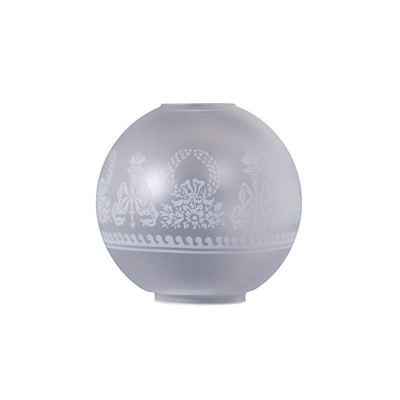 B&P Lamp® 9" Diameter, Ball Shade With Etched Filigree Design