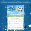 WENFLY Soccer Celebration Party Invitation Cards, Let's Kick It