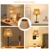 LAMSU Small Rattan Lamp Shade, Boho Bell Lamp Shades for