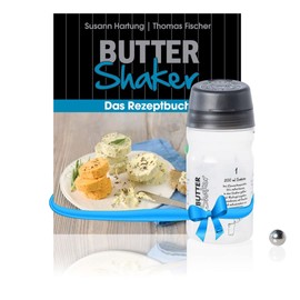 Butter and Buttermilk Starter Kit 325 ml Butter Shaker (Anthracite) + Creative Recipe Book