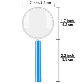 Elcoho Paquete de 24 lupas Coloridas con 8 Colores de plástico, Regalos de Fiesta para jóvenes Que leen