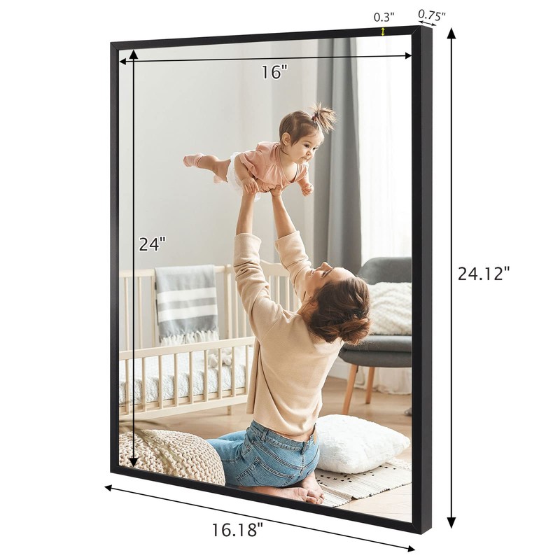 16x24 Inch Poster Frame, Plexiglass, Set of 2, Black Snap