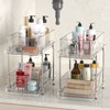 HIHEGD HIHEGD 2-Tier Bathroom Organizer with Dividers, Clear Under Sink