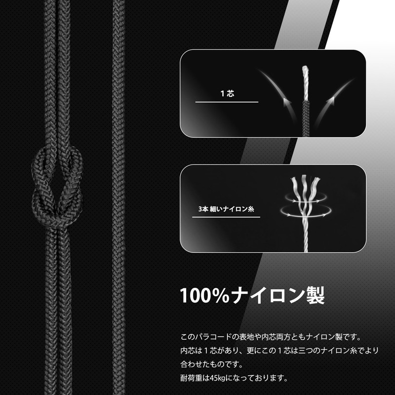 Abma Cord Paracord 0.08 inch (2 mm), 1 Core, 164.1