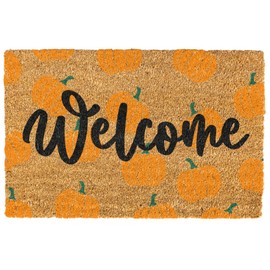 Welcome Doormat, Fall Door Mat, Doormat for Thanksgiving, Coir Welcome Door Mat for Autumn, Pumpkin Door mat, welcome mat for fall, Pumpkink Decoration for Entryway