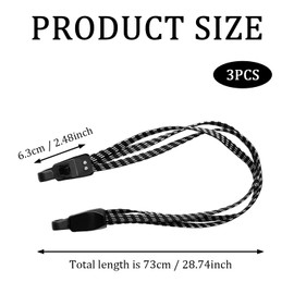 SYEYCW Pack of 3 Pannier Rack Tie Down Strap, 3 in 1 Luggage Tensioner Bicycle, Rubber Tensioner with Hooks, Adjustable Luggage Tension Rope, Elastic Luggage Rack Tie Down Straps for Camping, Bike