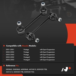 A-Premium 2 x Rear Sway Bar Links Stabilizer Bar Links, Compatible with Mazda Protege 2001-2003, Protege5 2002-2003