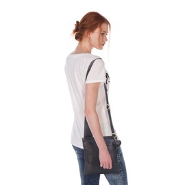 Gigi - Women's Small Leather Crossbody Bag - Slim Shoulder Bag With Adjustable Shoulder Strap - With Heart Keyring Charm - Othello 2057 - Burgundy