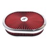 TEKKOAUTO 12" x 2'' Oval Super Flow Thru Air Cleaner