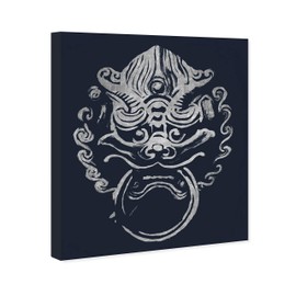 The Oliver Gal Artist Co. World and Countries Wall Art Canvas Prints 'Julianne Taylor-Ancient Doorknob Silver' Home Décor, 30" x 36", Black, Gray