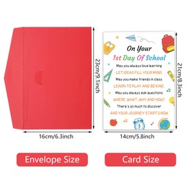 1st Day of School Card, First Day of School Sign Back to School Gifts for Students, Cute Back to School Supplies Aesthetic, Preschool Kindergarten Off to College Gifts for Teen Girls Boys Friends