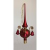Christmas Tree Topper with Shaped Bell Dark Red Matt Surrounded