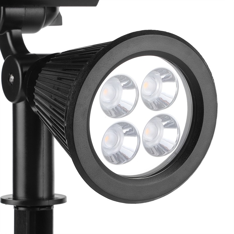 Solar Spotlight Waterproof 4LED Lawn Lights Landscape Lighting for Outdoor