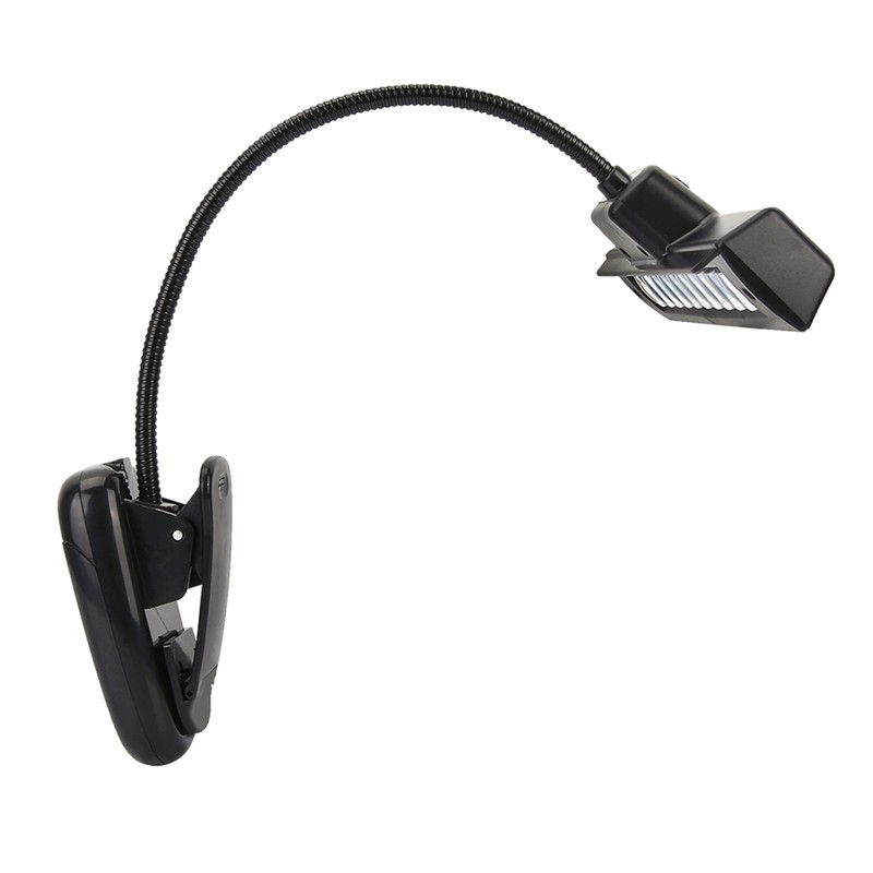 Portable Orchestra Music Stand Light Flexible Neck Clip On USB