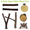 BNOSDM 6 Packs Wood Sugar Glider Toys Wooden Sugar Glider