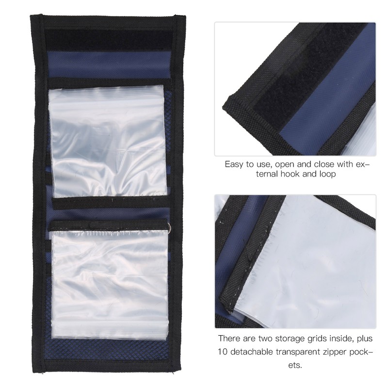 10 Pockets Fly Fishing Leader Wallet Case for Tippet Storage