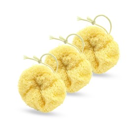 PlesQui Natural Loofah Body Scrubber, Plant-Based Exfoliator for Men Women & Kids, Gentle Skin Cleansing Sponge (LF_3BB)