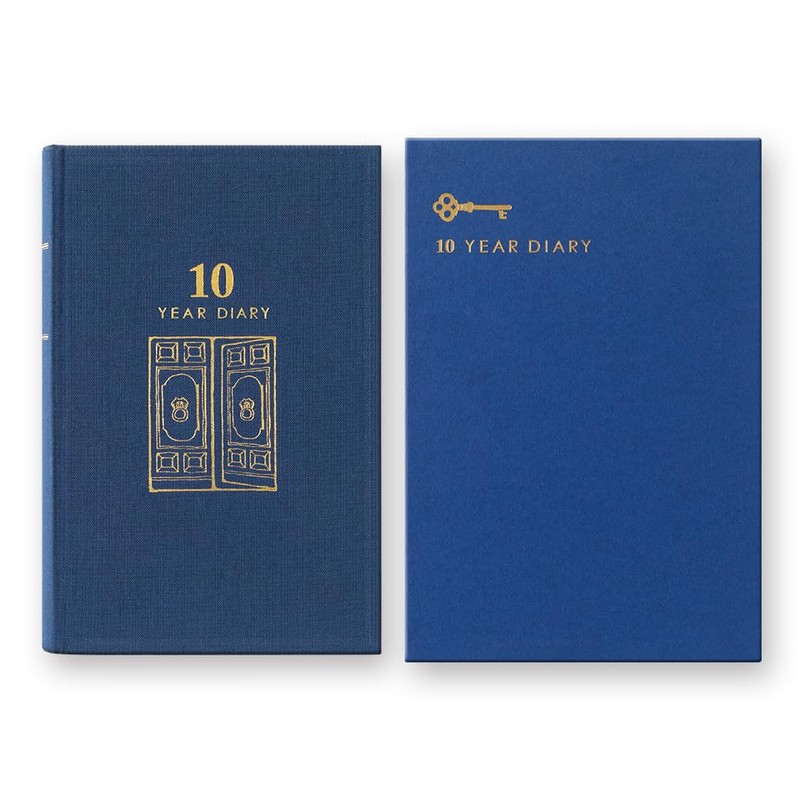 DESIGNPHIL Midori (MIDORI) 10-Year Continuous Use Diary with Navy Door