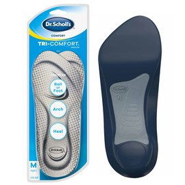 Dr. Scholl’s Tri-Comfort Insoles // Comfort for Heel, Arch and Ball of Foot with Targeted Cushioning and Arch Support (for Men's 8-12, Also Available Women's 6-10)