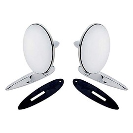 United Pacific 110745 Stainless Steel Exterior Mirror Bundle Set for 1955-57 Chevy Passenger Car, Hardware & Gasket Included – ONE Set (Pack of 2)