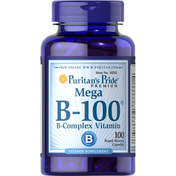 Puritan's Pride Vitamin B-100 Complex, Nervous System Support, 100 Count (MP_1000003127)