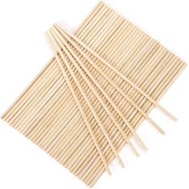 Wooden Sticks for Crafts, Round Cotton Candy Sticks, Pack of 120, 5 mm x 30 cm, Round Wood Stick for Woodwork, Art Projects, Decorations & DIY (5 mm x 30 cm)