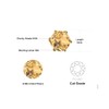 JewelryPalace Round 0.9ct Natural Citrine Stud Earrings for Women, 925