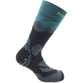DOGMA Mountain Lion - warm, quick-drying merino hiking socks for men and women, breathable trekking socks, calf-length functional socks, outdoor hiking socks (teal, 45-47), teal