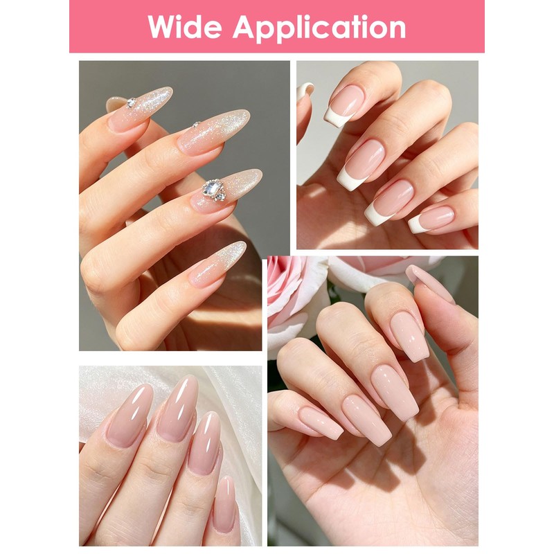 Builder Gel for Nails, 3.53oz Nude Nail UV Gel Strengthener