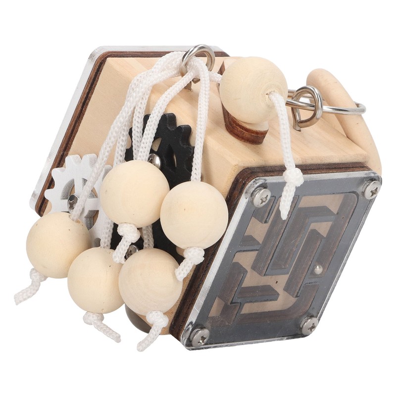 Wooden Sensory Fidget Lock Box Toy Educational Early Learning IQ